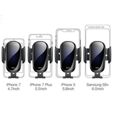 car phone holder with fast wireless charger - InfinityMarket - Car - Car Charger - Car Phone Holder