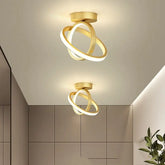 Circular ceiling chandelier, modern golden, corridor, hall, living ... - InfinityMarket - Corridor Lights - Golden