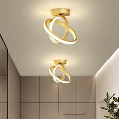 Circular ceiling chandelier, modern golden, corridor, hall, living ... - InfinityMarket - Corridor Lights - Golden - Home