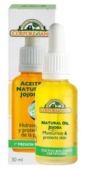 Olio Naturale di Jojoba 30ml - Corpore, flacone con contagocce per idratare e proteggere la pelle, certificato biologico.
