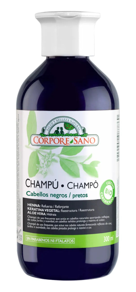 Corpore Champu Henna 300ml Cabellos Negros Bio - InfinityMarket -