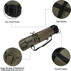 Cylinder Outdoor Fishing Bag - Multifunctional Rod & Gear Storage - InfinityMarket - fishing - Fishing Equipment - Fishing Gear