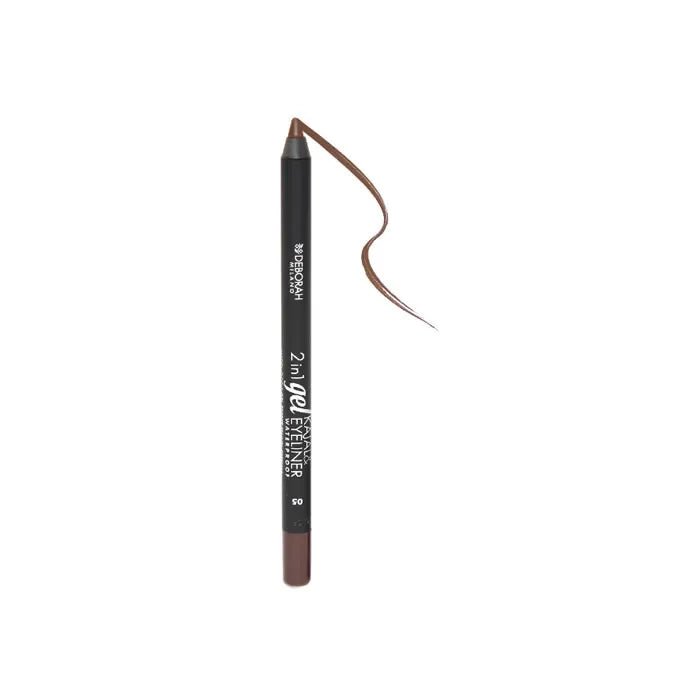 Deborah Milano 2 In 1 Gel Kajal And Eyeliner Waterproof 05 Brown - InfinityMarket -