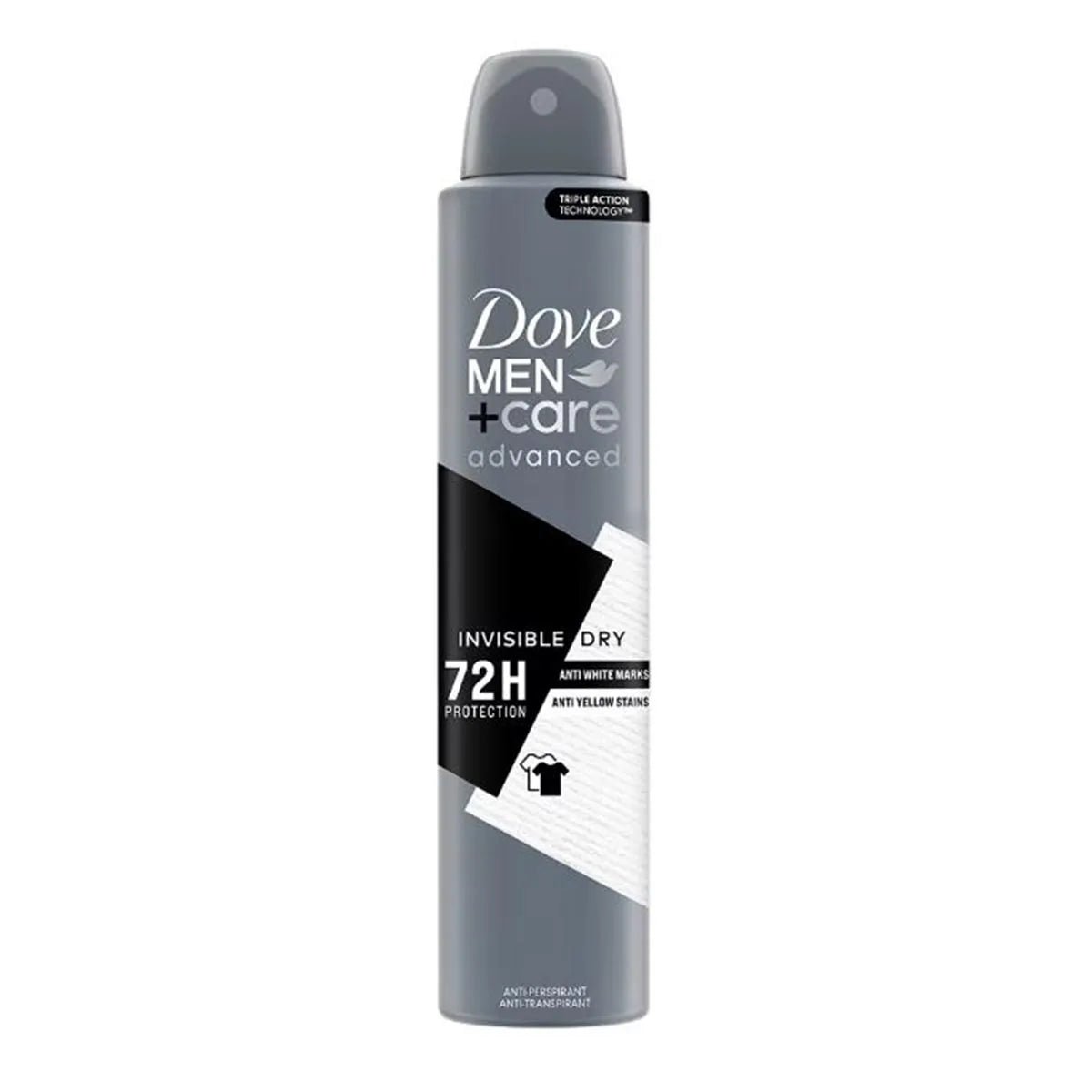 Dove Men Advanced Invisible Dry 72h Spray Anti - Amarillos Anti - Transpirante 200ml Spray - InfinityMarket -