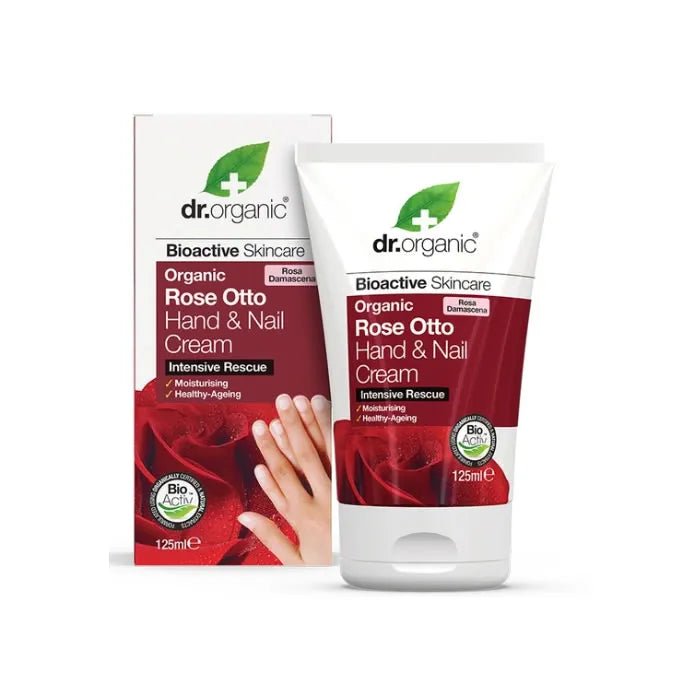 Dr. Organic Rose Otto Hand & Nail Cream 125ml - InfinityMarket -