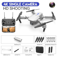 E88 4K Dual Camera Drone - WiFi FPV Quadcopter with Altitude Hold - InfinityMarket - 4k - altitude - camera