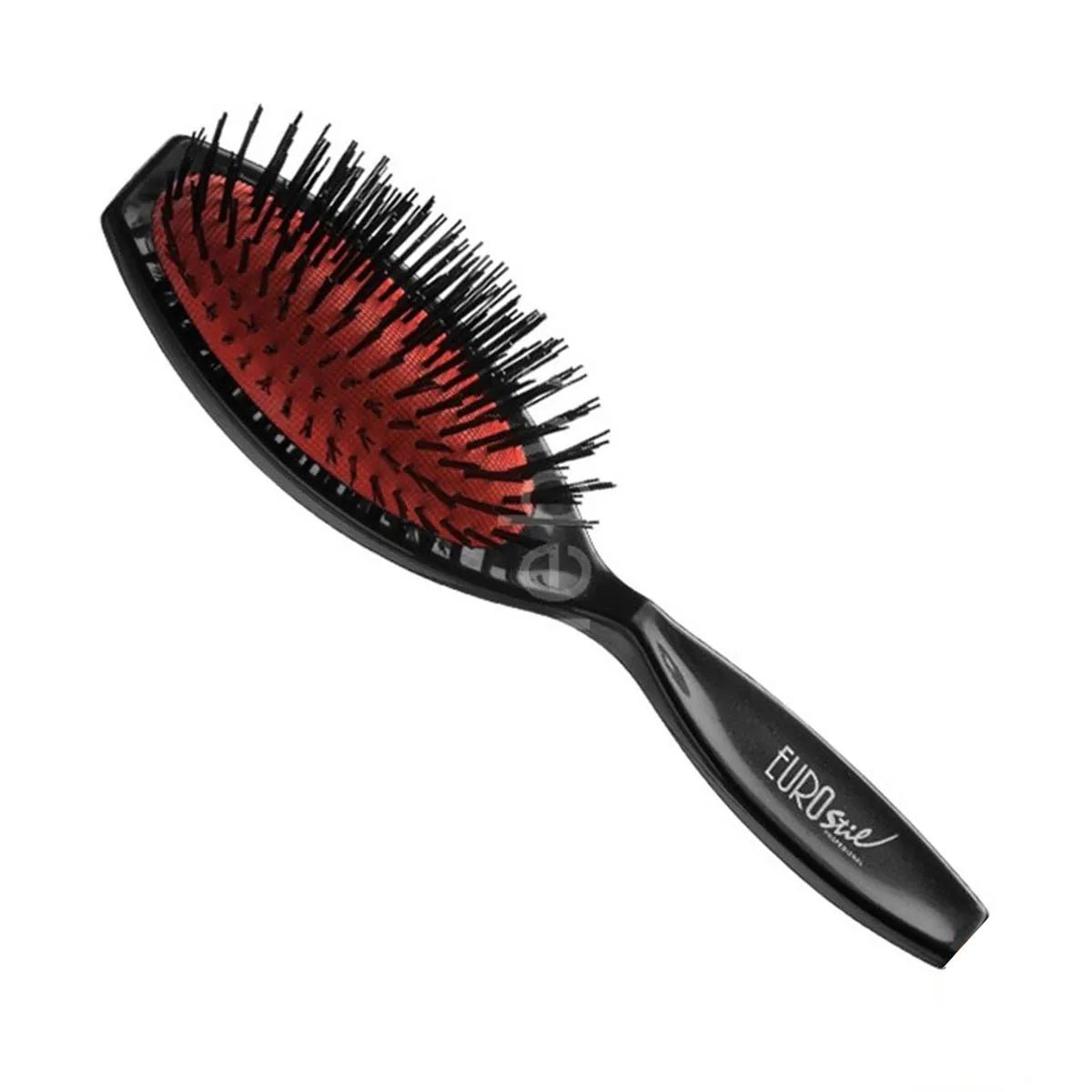 Eurostil Goma Fuelle Cepillo De Pelo Nylon Mediano Negro Negro 1un - InfinityMarket -