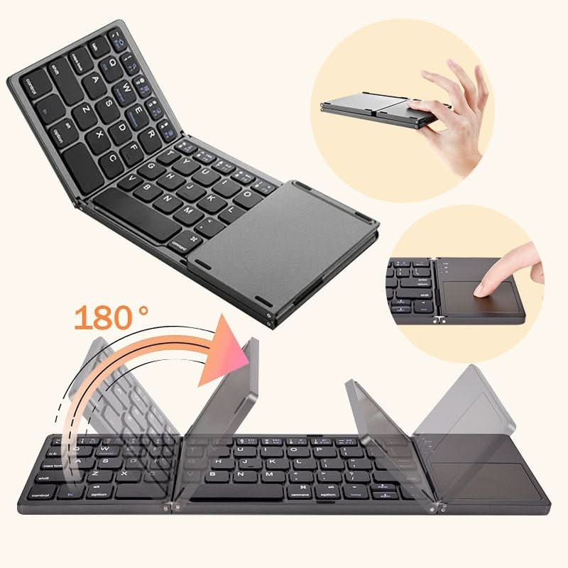 Foldable Mini Bluetooth Keyboard for Tablet, Phone, and Computer - InfinityMarket - Computer - Folding - Keyboard