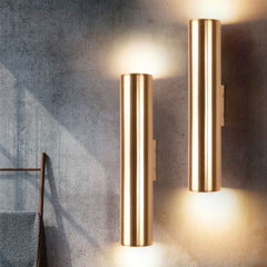 Golden cylinder wall lamp in aluminum for interiors - InfinityMarket - Ceiling Light - Corridor Lights - Decoration