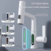 Intelligent Digital Display Faucet Pull-out Basin Faucet Temperatur... - InfinityMarket - 360° - Display Function
