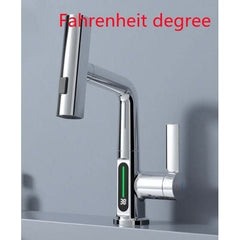 Intelligent Digital Display Faucet Pull - out Basin Faucet Temperatur... - InfinityMarket - 360° - Display Function - Multipurpose