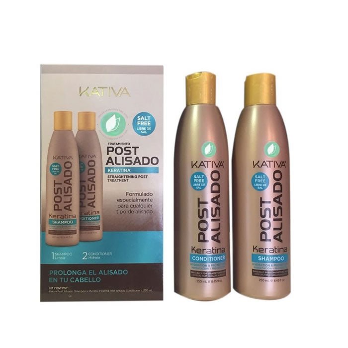 Kativa Keratina Shampoo Straight Hair 250ml Set 2 Pieces - InfinityMarket -