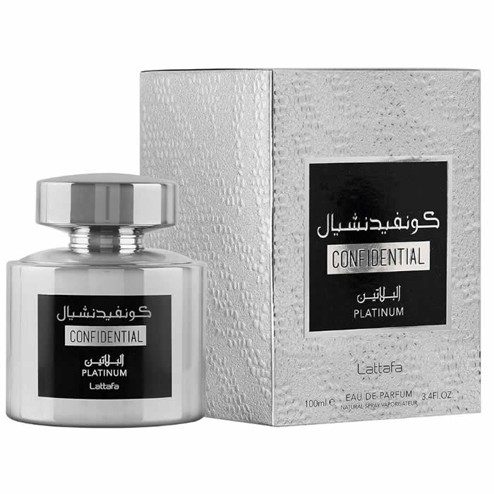 LATTAFA CONFIDENTIAL PLATINUM EDP SPRAY 100 ML - InfinityMarket -