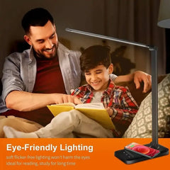 LED Desk Lamp With Wireless Charger - InfinityMarket - _wf_cus - Folding - Home