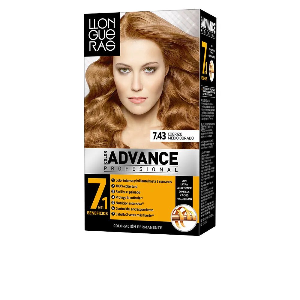 Llongueras Color Advance Hair Colour 7,43 Cobrizo Medio Dorado - InfinityMarket -