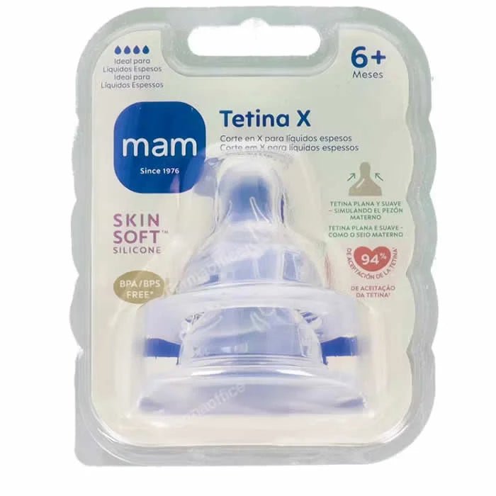 MAM SkinSoft Teat For Thick Liquids +6 Months 2 Units - InfinityMarket -
