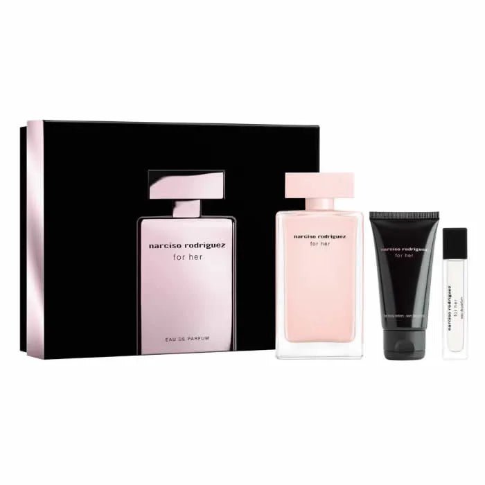 Narciso Rodriguez For Her Eau De Perfume Spray 100ml Set 3 Pieces - InfinityMarket -