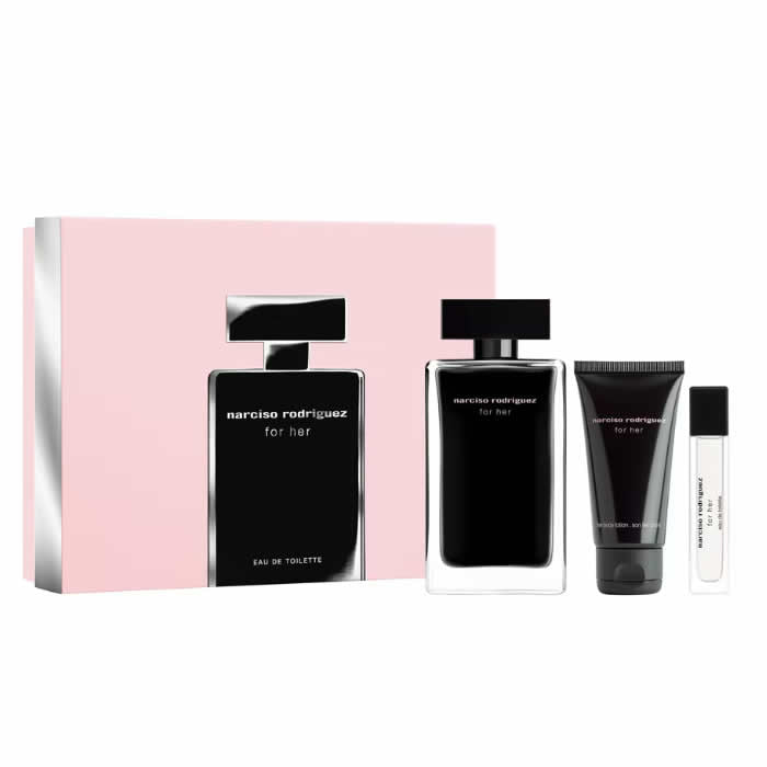 Narciso Rodriguez For Her Eau De Toilette Spray 100ml Set 3 Pieces - InfinityMarket -