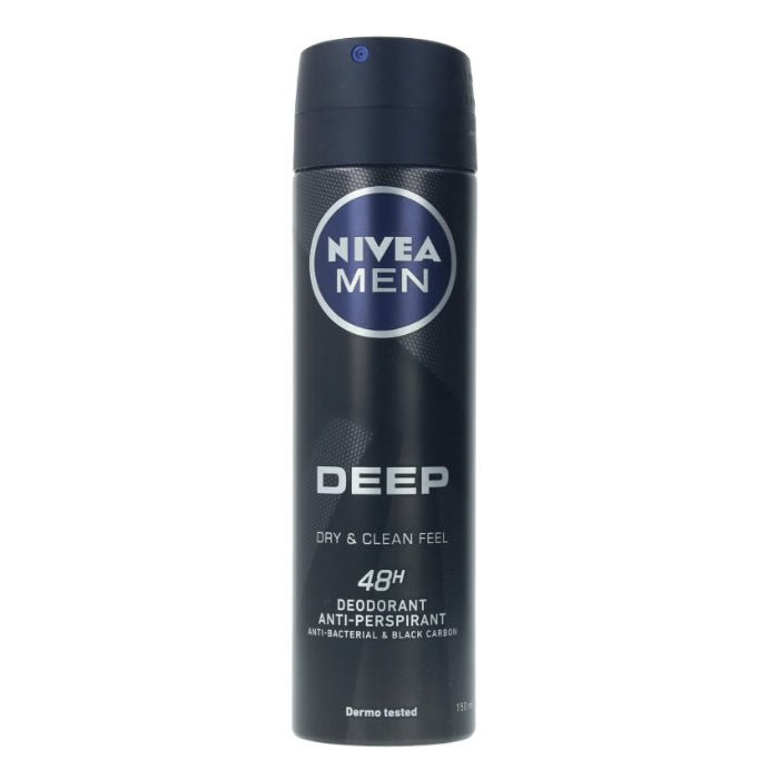 Nivea Men Deep Black Carbon Deodorant Spray 150ml - InfinityMarket -