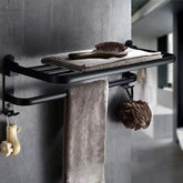 Perforated Space Aluminum Bathroom Folding Shelf Bathroom - InfinityMarket - Alluminum - Bathroom