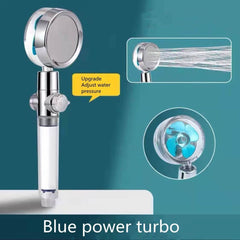 Propeller - Driven Shower Head with Emergency Stop & Turbo Filter - InfinityMarket - Filter - Pressurized Water - Shower