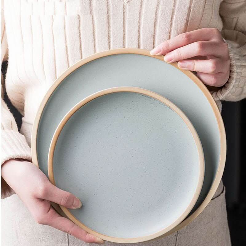 Pure color matte ceramic plate - InfinityMarket - Crockery - Dishes -