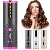 Rechargeable Automatic Hair Curler - Portable, LCD Display, Ceramic... - InfinityMarket - Beauty - capelliAutomatico