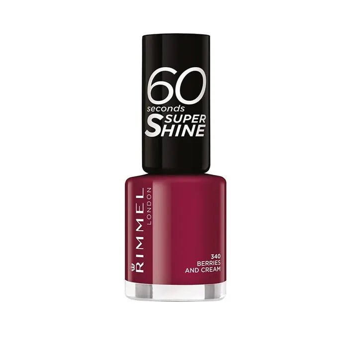Rimmel London 60 Seconds Super Shine Nail Lacquer 340 Berries And Cream - InfinityMarket -