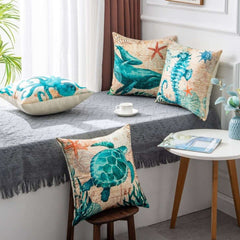 Sea Turtle Printed Cushion Covers for Sofa & Chair Decor - InfinityMarket - Pillows - Sofa - Sofa Cushion Covers