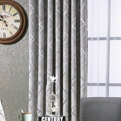Solid Color Simple Modern Light Luxury Living Room Chenille Blackou... - InfinityMarket - Blackout curtains - curtains - Living room
