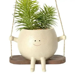 Swing Face Planter Pot Hanging Basket - InfinityMarket - Decorative vases - flower vase - Garden