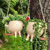 Swing Face Planter Pot Hanging Basket - InfinityMarket - Decorative vases - flower vase