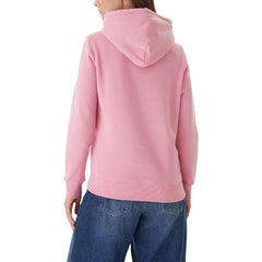 Retro della felpa rosa Tommy Hilfiger Jeans Donna, con cappuccio e taglio regolare. Ideale per look casual stagionali.