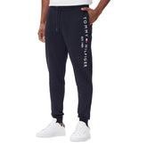 Pantaloni Uomo Tommy Hilfiger - Autunno/Inverno in cotone blu con logo verticale e coulisse, ideali per look casual e sportivi.