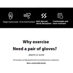 Touchscreen Sports Anti Slip Fitness Gloves - InfinityMarket - Cycling - Cycling gloves