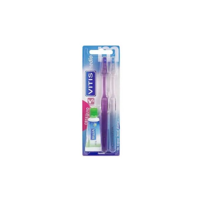 Vitis Duplo Medium Brush + Anticaries 15ml - InfinityMarket -