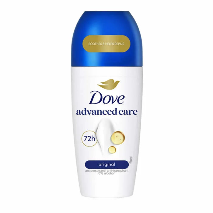Dove Advanced Care Original 72h Antiperspirant Roll-On Deodorant 0% Alcohol 50ml