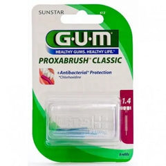 Ricambio Spazzolino Cilindrico Proxabrush con Clorexidina 6 Unità Gum