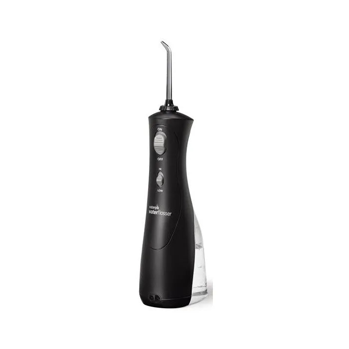 Idropulsore Waterpik Black Cordless Plus WP462E2, ideale per una pulizia dentale efficace e senza fili.