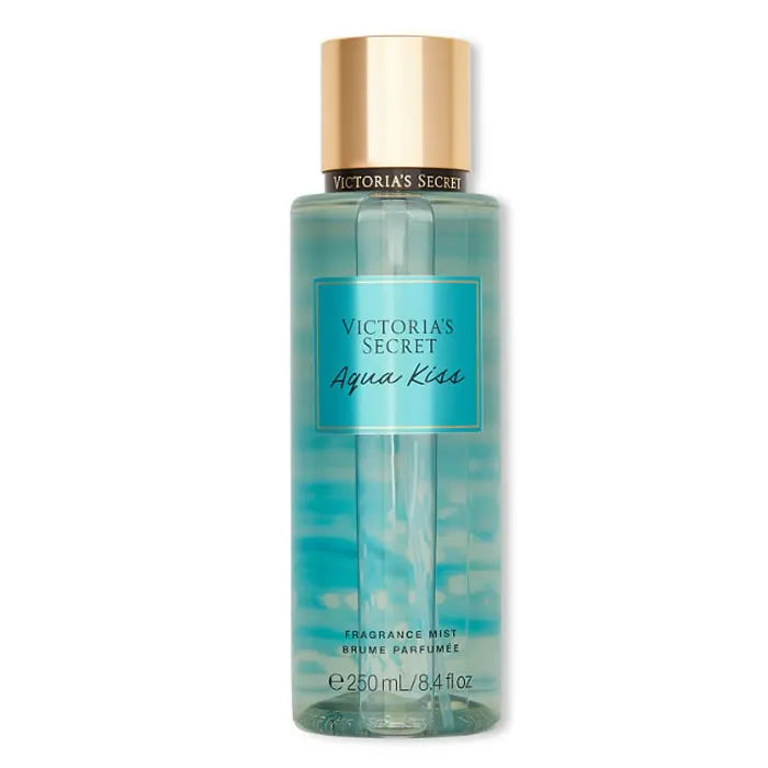 Spray corpo profumato Aqua Kiss di Victoria's Secret, 250ml, fragranza fresca e avvolgente per una pelle luminosa.