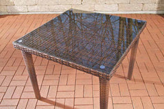 Tisch Bari 100x100 - braun-meliert