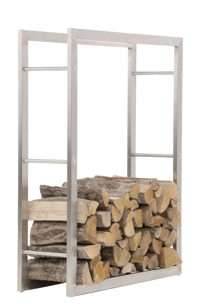 Kaminholzständer Keri 25x80x100 - edelstahl