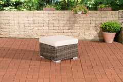 Hocker Bilbao / Madeira Cremeweiss - grau-meliert
