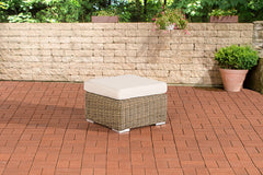 Hocker Bilbao / Madeira Cremeweiss - natura