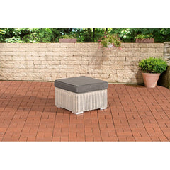 Hocker Bilbao / Madeira Eisengrau - perlweiß