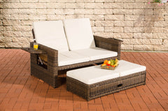 Sofa Ancona Cremeweiss 5mm - braun-meliert