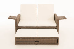 Sofa Ancona Cremeweiss 5mm - braun-meliert
