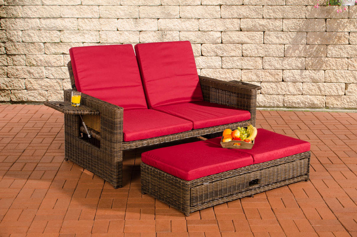 Sofa Ancona Rubinrot 5mm - braun-meliert