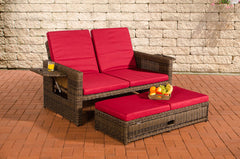 Sofa Ancona Rubinrot 5mm - braun-meliert