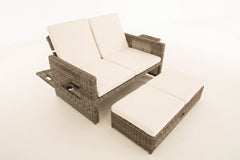 Sofa Ancona Cremeweiss 5mm - grau-meliert